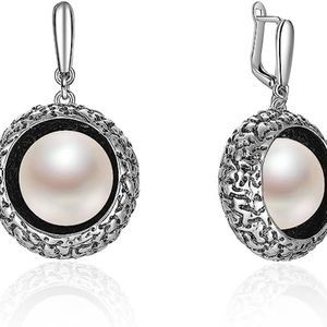 Women, Trendy Infinity Gemstone Gold Ball Flower Crystal Statement Drop Earrings